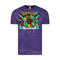 Cloud Purple turquoise gemstone sunflower Vintage Tee - Zillion Design Studio
