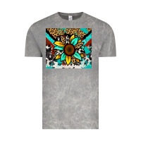 Cloud Rock turquoise gemstone sunflower Vintage Tee - Zillion Design Studio