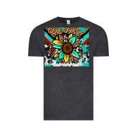 Vintage Black turquoise gemstone sunflower Vintage Tee - Zillion Design Studio