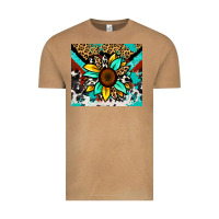 Vintage Camel turquoise gemstone sunflower Vintage Tee - Zillion Design Studio