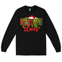 Black Christmas nanny claus Long Sleeve Tee - FaDigitalArtStudio