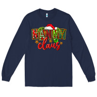Navy Christmas nanny claus Long Sleeve Tee - FaDigitalArtStudio