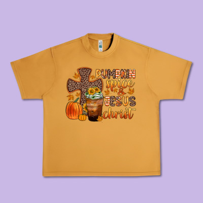 Pumpkin Spice And Jesus Christ Urban Heavy Tee Designed By Zillion Design Studio