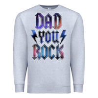 Heather Grey Dad You Rock Premium Sweatshirt - LillyAllenDesigns