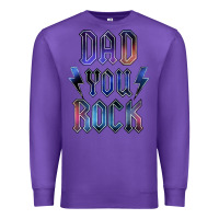 Purple Dad You Rock Premium Sweatshirt - LillyAllenDesigns