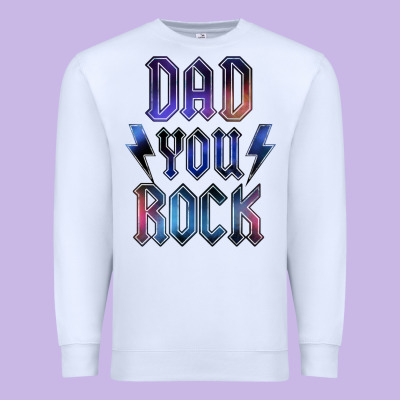 Dad You Rock Premium Sweatshirt Designed By Lillyallendesigns