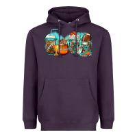 Plum American football coffee Heavyweight Hoodie - Jasminsmagicworld