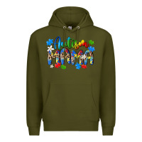 Army Green autism mama Premium Hoodie - MaliasSmallBusiness