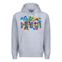 Heather Grey autism mama Premium Hoodie - MaliasSmallBusiness