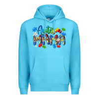 Ocean Blue autism mama Premium Hoodie - MaliasSmallBusiness