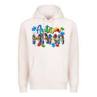 Pale Pink autism mama Premium Hoodie - MaliasSmallBusiness