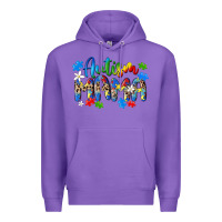 Purple autism mama Premium Hoodie - MaliasSmallBusiness