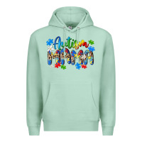 Seafoam autism mama Premium Hoodie - MaliasSmallBusiness