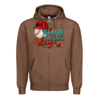 Chestnut it's a baseball kinda day Zipper Hoodie - BundleAndBundleShop