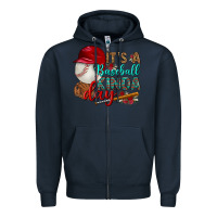 Navy it's a baseball kinda day Zipper Hoodie - BundleAndBundleShop