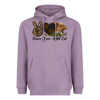 Peace Love Wild Cat Head Heavyweight Hoodie | Teevron