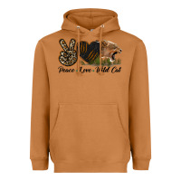 Meerkat Peace Love Wild Cat Head Heavyweight Hoodie - LillyAllenDesigns
