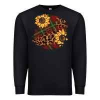 Black Christmas leopard sunflower Premium Sweatshirt - BarkalooDesign