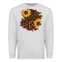 Dove Grey Christmas leopard sunflower Premium Sweatshirt - BarkalooDesign