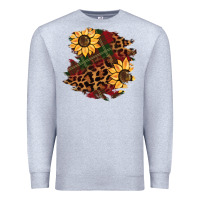 Heather Grey Christmas leopard sunflower Premium Sweatshirt - BarkalooDesign