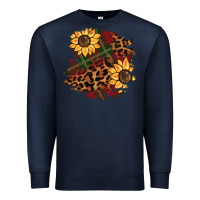 Navy Christmas leopard sunflower Premium Sweatshirt - BarkalooDesign
