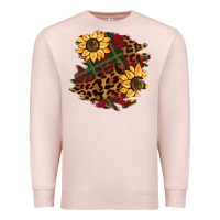 Pale Pink Christmas leopard sunflower Premium Sweatshirt - BarkalooDesign