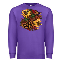 Purple Christmas leopard sunflower Premium Sweatshirt - BarkalooDesign