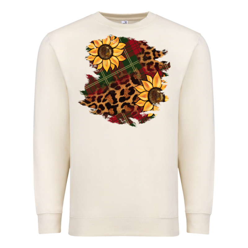 Christmas Leopard Sunflower Premium Sweatshirt by BarkalooDesign | Teevron