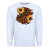 White Christmas leopard sunflower Premium Sweatshirt - BarkalooDesign