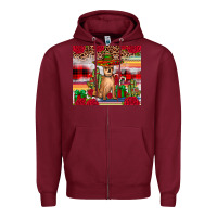 Burgundy Chihuahua Christmas Zipper Hoodie - JahusDesignShop