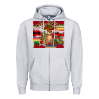 Heather Grey Chihuahua Christmas Zipper Hoodie - JahusDesignShop