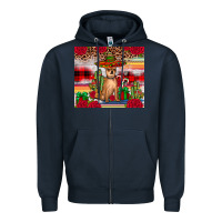 Navy Chihuahua Christmas Zipper Hoodie - JahusDesignShop