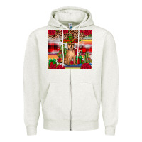 Oatmeal Heather Chihuahua Christmas Zipper Hoodie - JahusDesignShop