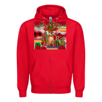 Red Chihuahua Christmas Zipper Hoodie - JahusDesignShop