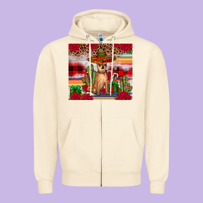 Chihuahua Christmas Zipper Hoodie Designed By Jahusdesignshop