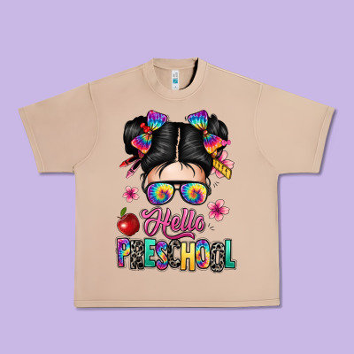 Hello Preschool Kid Urban Heavy Tee Designed By Texasbilliewilder