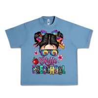 Pebble Blue hello preschool kid Urban Heavy Tee - texasbilliewilder