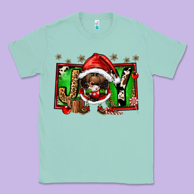 Joy Afro Santa Gnomes Classic Tee Designed By Fadigitalartstudio