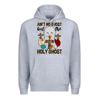 Heather Grey ain t no ghost but the holy ghost Premium Hoodie - MaliasSmallBusiness