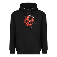 Black ladybug Heavyweight Hoodie - BarkalooDesign