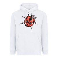White ladybug Heavyweight Hoodie - BarkalooDesign