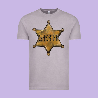Sheriff Star Vintage Tee Designed By Barkaloodesign