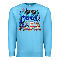 Ocean Blue Cool Papa American Premium Sweatshirt - LillyAllenDesigns