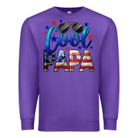 Purple Cool Papa American Premium Sweatshirt - LillyAllenDesigns