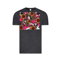Vintage Black sunflower cowhide Vintage Tee - Zillion Design Studio