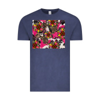 Vintage Denim sunflower cowhide Vintage Tee - Zillion Design Studio