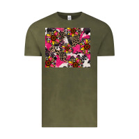 Vintage Olive sunflower cowhide Vintage Tee - Zillion Design Studio
