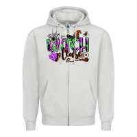 Dove Grey witch please Zipper Hoodie - AdoDesignShop