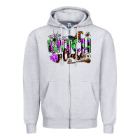 Heather Grey witch please Zipper Hoodie - AdoDesignShop