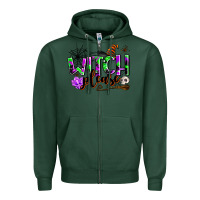 Sports Green witch please Zipper Hoodie - AdoDesignShop